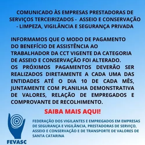 COMUNICADO ÀS EMPRESAS - BENEFÍCIO DE ASSISTÊNCIA AO TRABALHADOR